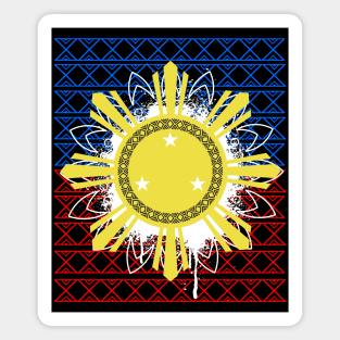 Tribal Pattern Philippine 3 Stars & Sun Magnet